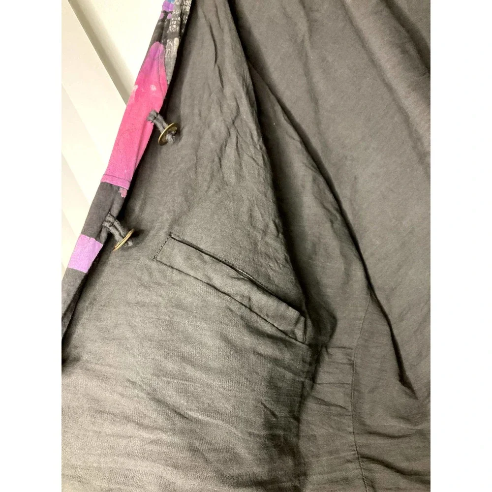 Unique Reversible Jacket Rainbow Print Graphics w/ Buttons - Picture 4 of 5